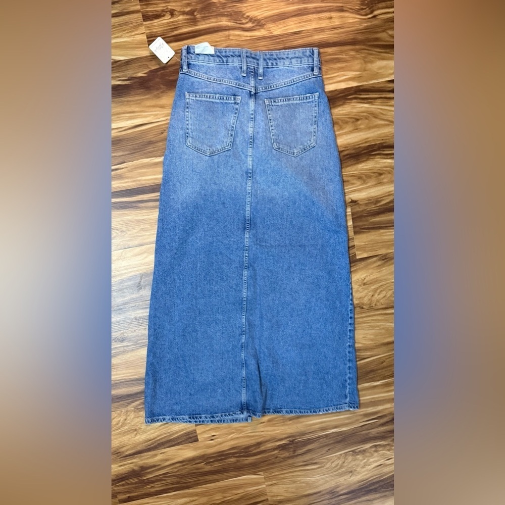 New Free People Come As You Are Denim Maxi Skirt - Picture 7 of 8